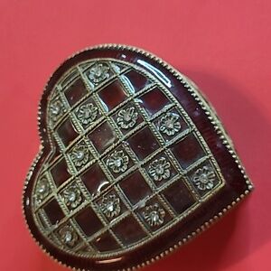 Bombat Co.  Burg. Red Trinket Box. used but In good condition, some slight wear